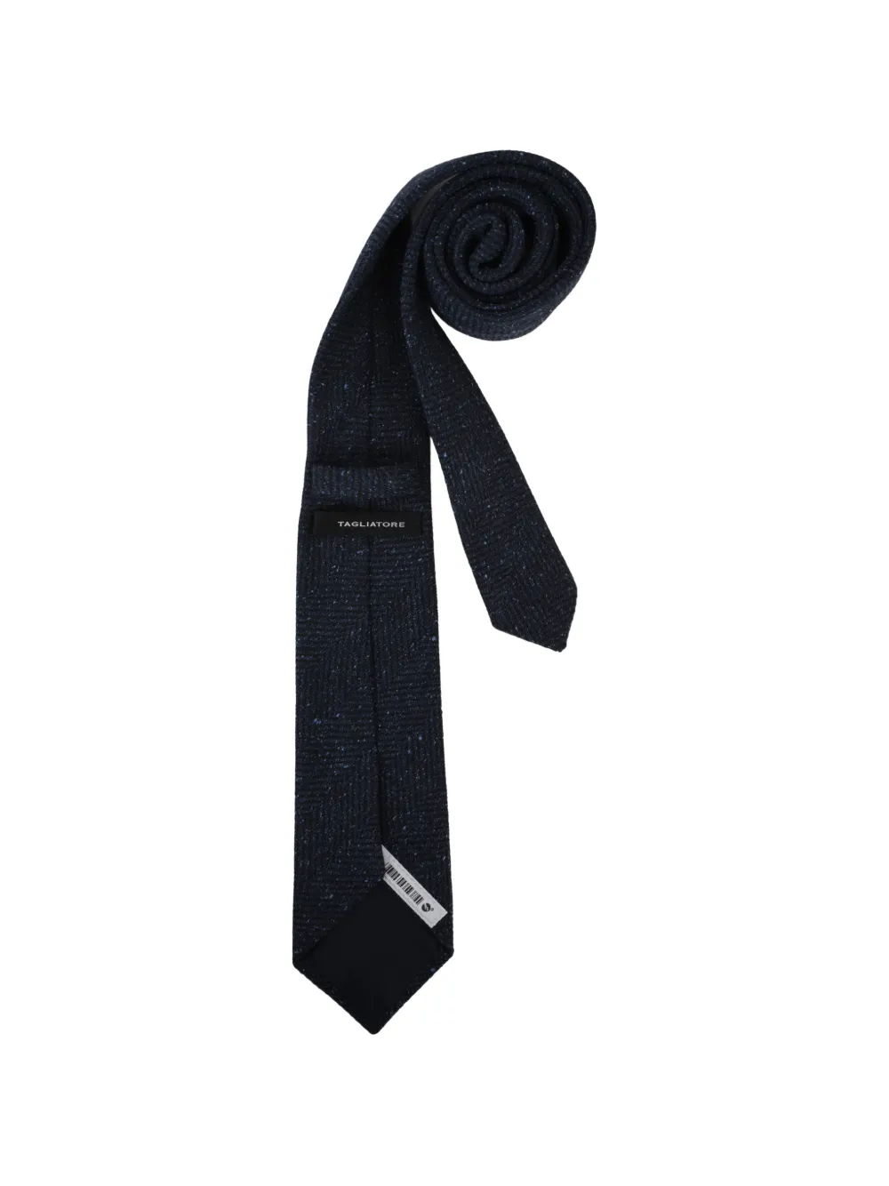 Tagliatore Gebreide stropdas met visgraat-patroon Blauw