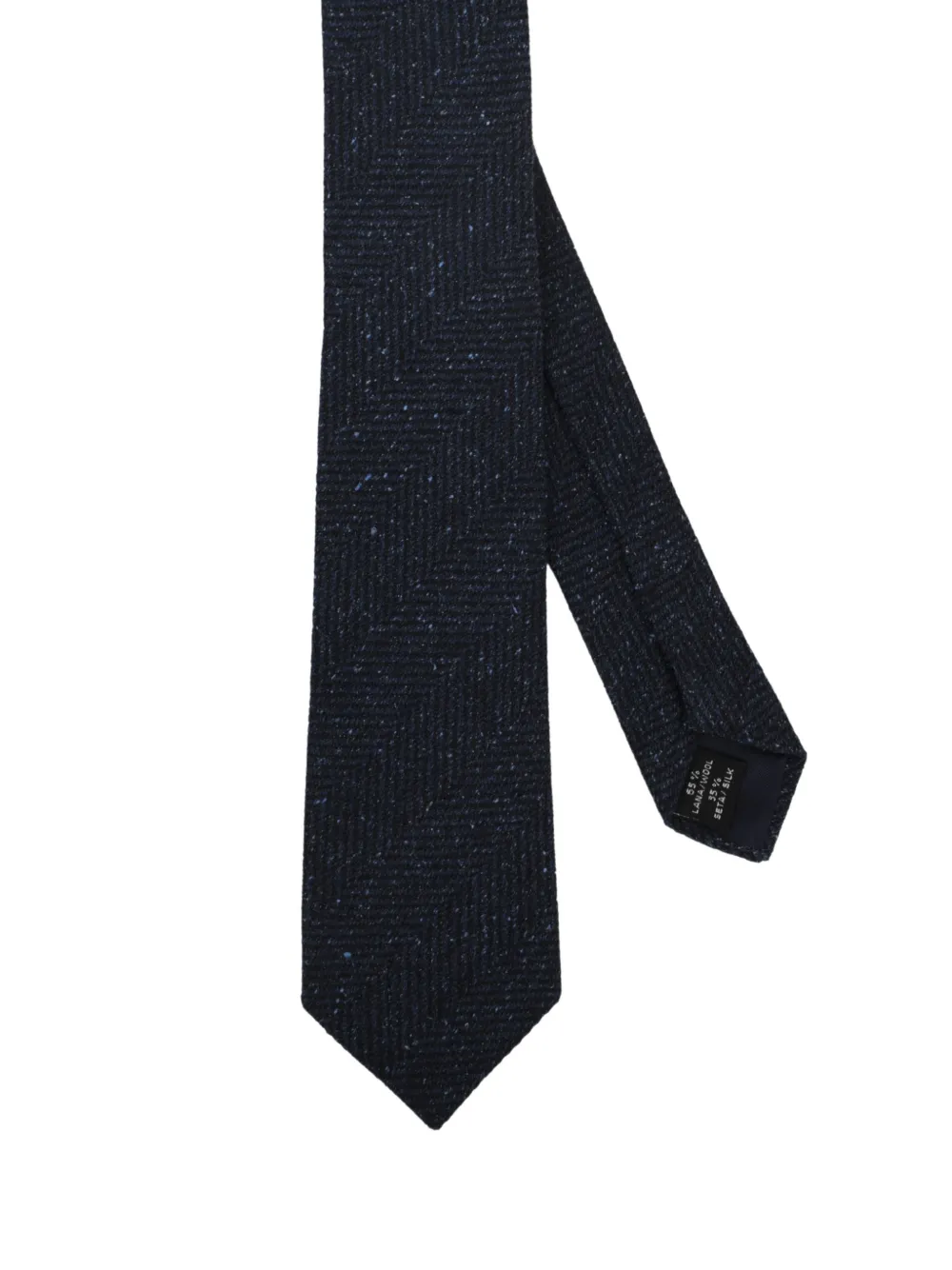 Tagliatore Gebreide stropdas met visgraat-patroon Blauw