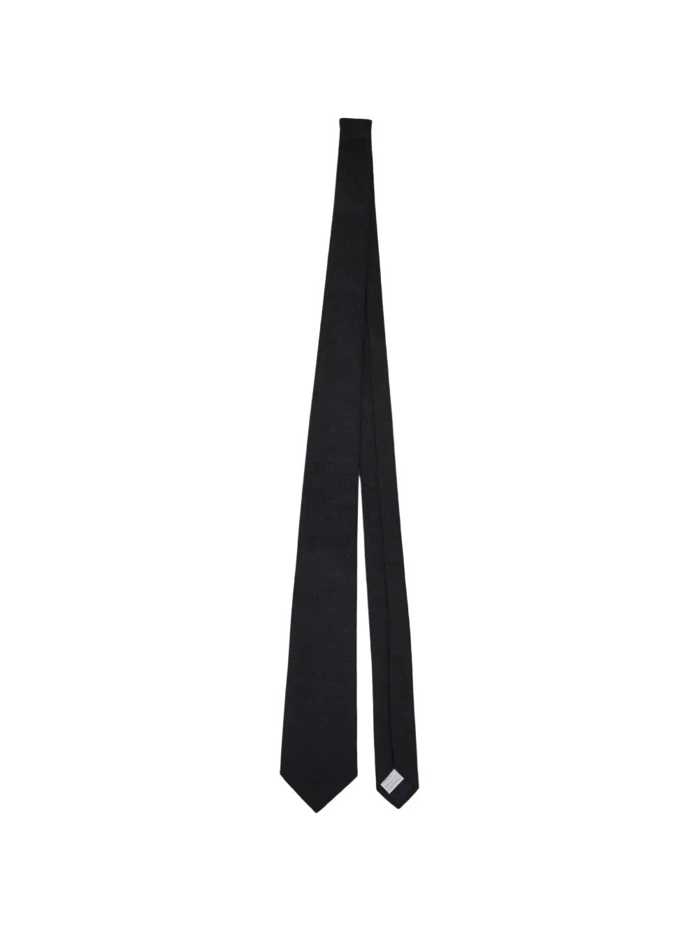 Tagliatore Zijden stropdas met geometrisch patroon Zwart
