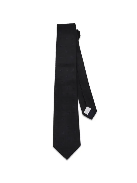 Tagliatore geometric-pattern silk tie