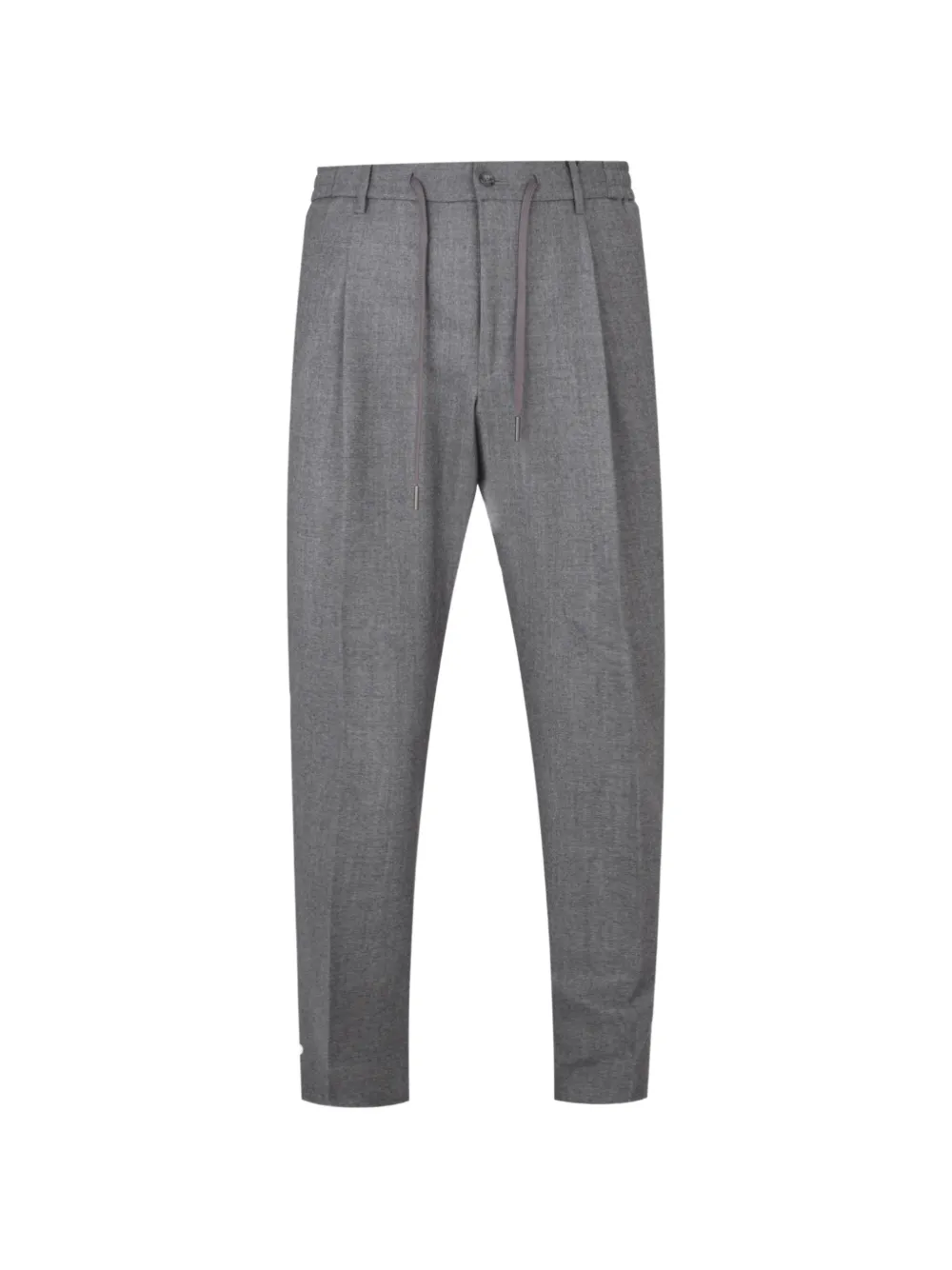 Tagliatore drawstring pleated straight trousers - Gris Tagliatore drawstring pleated straight trousers - Gris