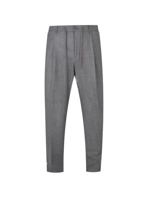 Tagliatore drawstring pleated straight trousers