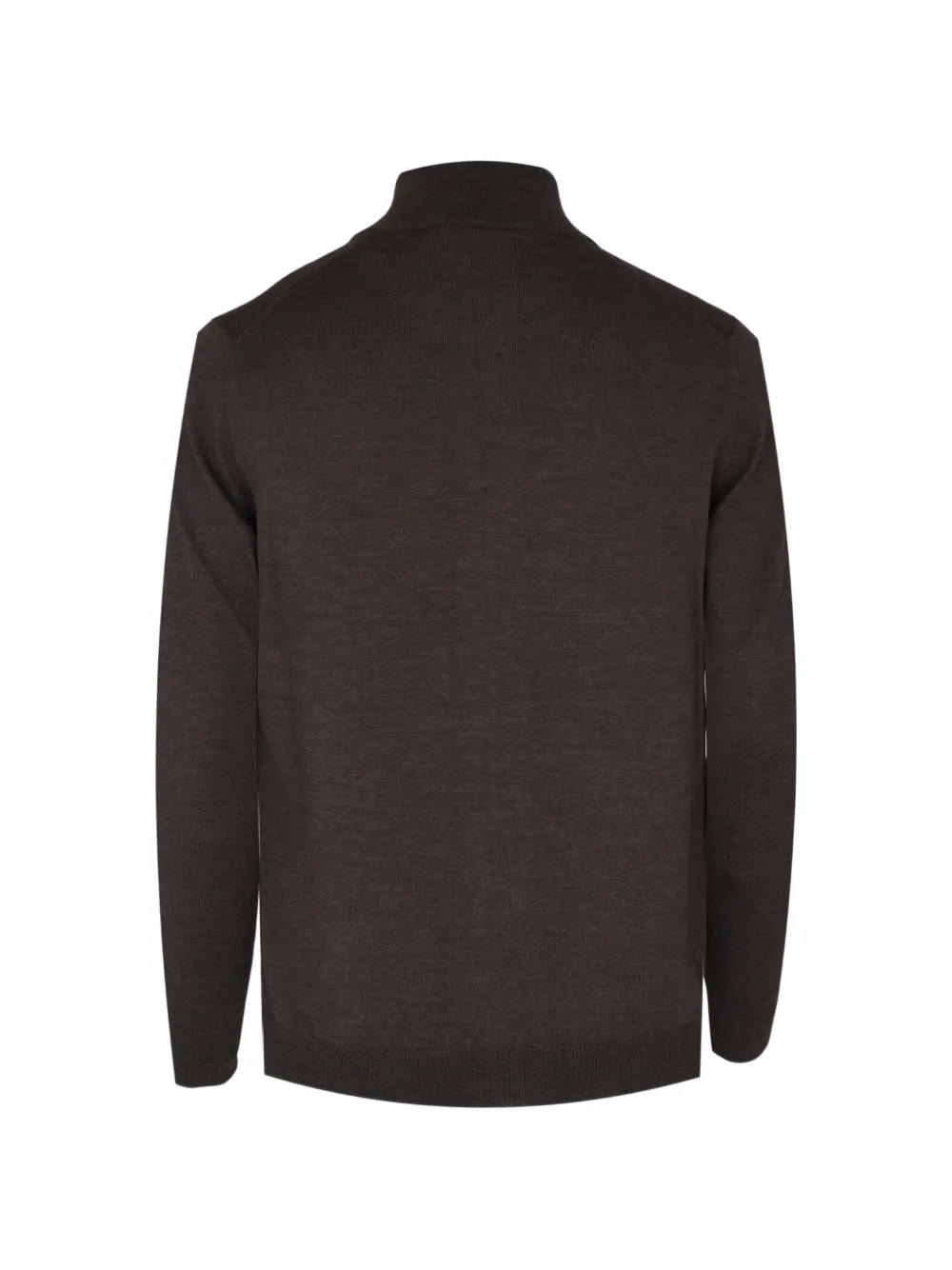 Tagliatore Trui met hoge hals en rits Bruin