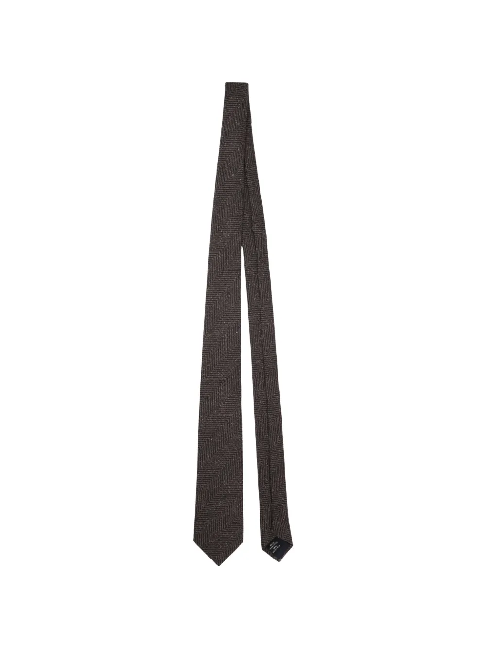 Tagliatore Stropdas met visgraatpatroon Bruin