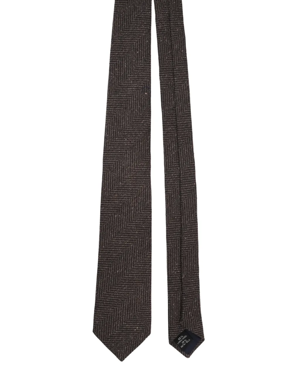 Tagliatore Stropdas met visgraatpatroon Bruin