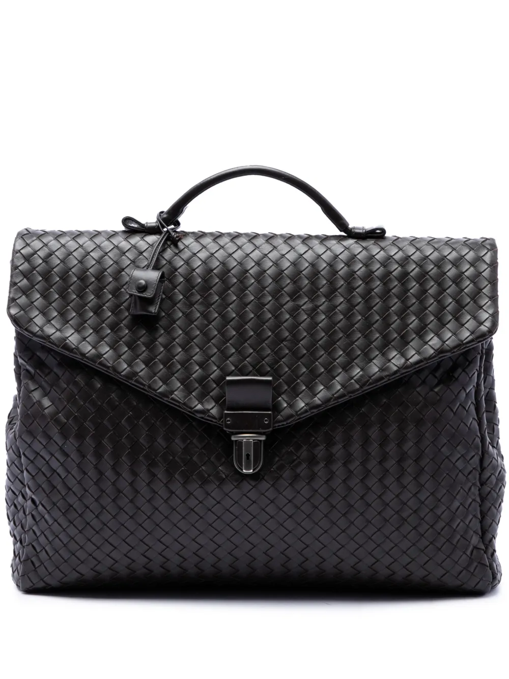 Bottega Veneta Pre-Owned sacoche en cuir nappa Intrecciato (2012-2026) - Marron Bottega Veneta Pre-Owned sacoche en cuir nappa Intrecciato (2012-2026) - Marron