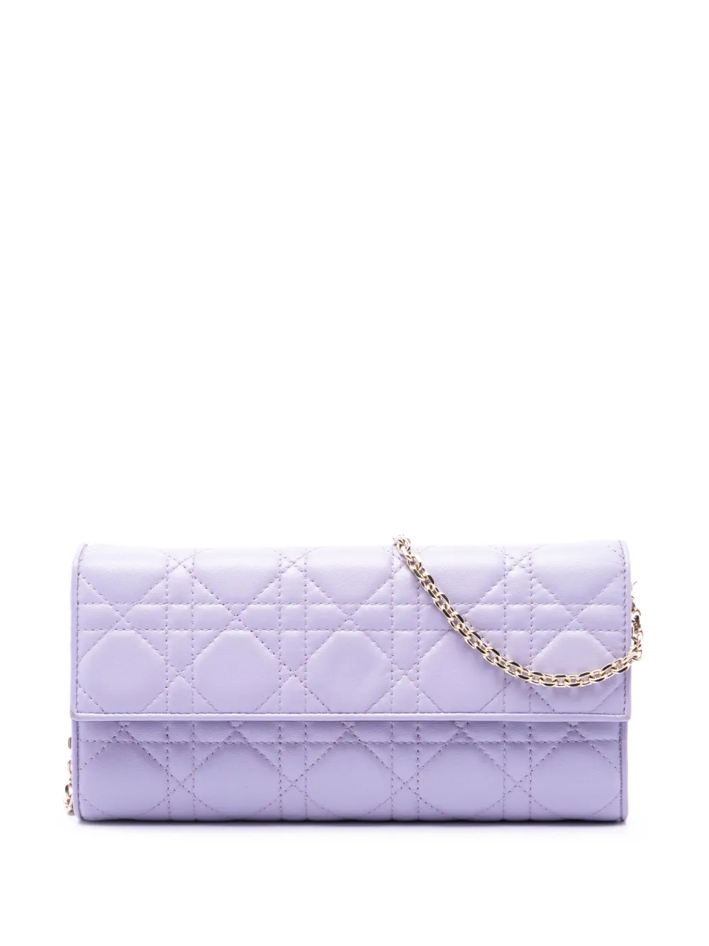 Christian Dior Pre-Owned portefeuille Lady Dior àbride en chaîne (2015) - Violet