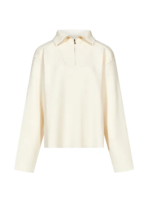 R2W quarter-zip dropped-shoulder sweater
