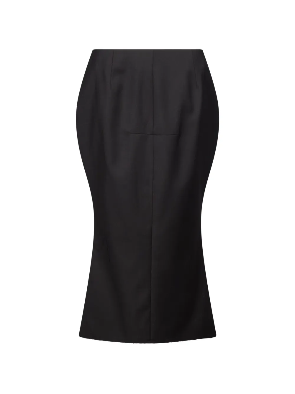 Matières Fécales raw-cut mermaid midi skirt - Nero