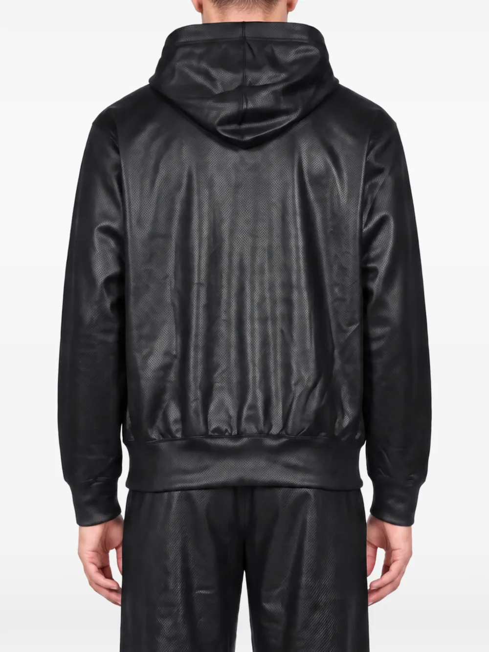 Comme des Garçons Homme Plus Hoodie met geperforeerde details Zwart