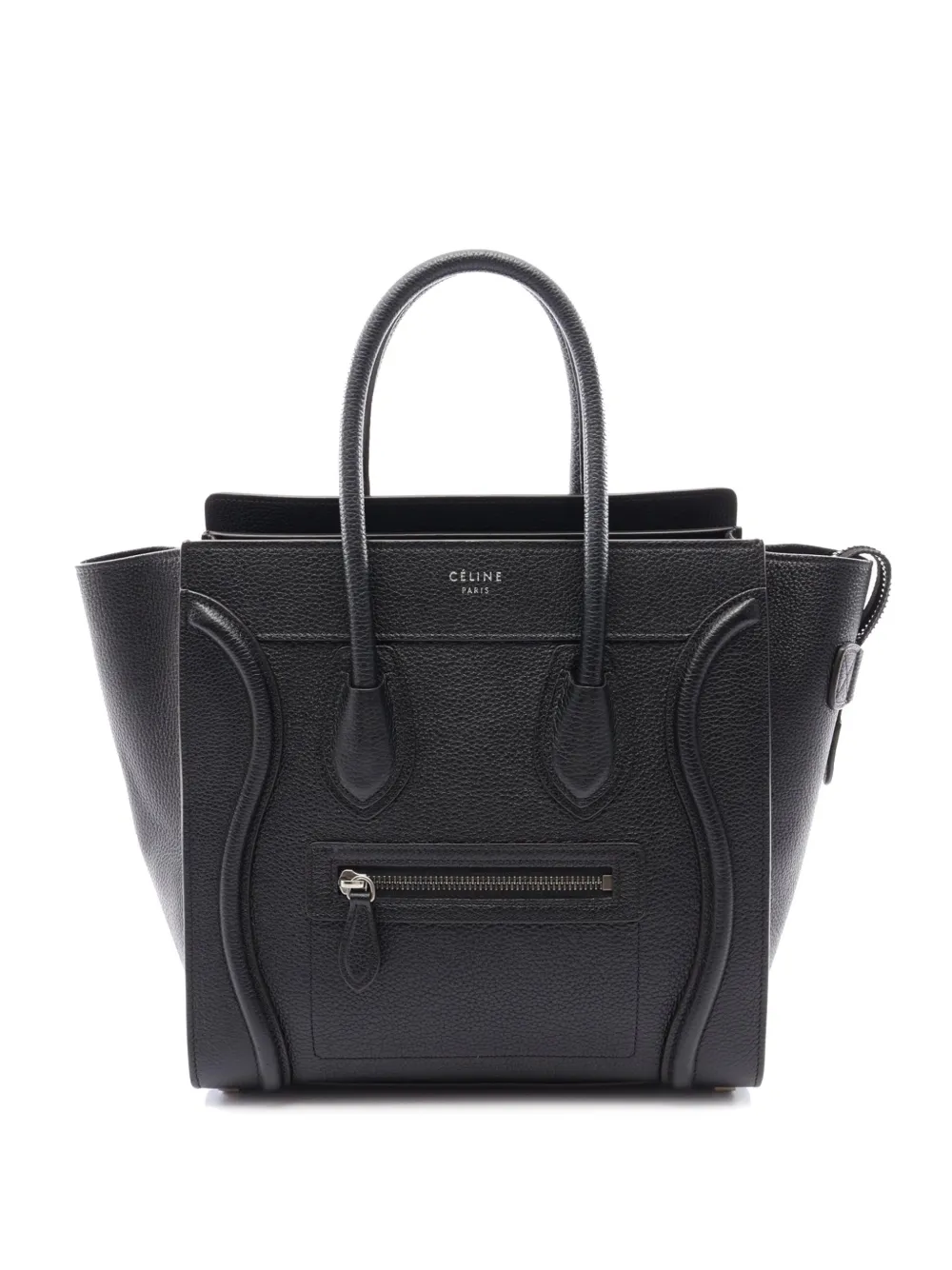 Celine Pre-Owned 2000-2026 Micro Drummed Calfskin Luggage tote bag – Black