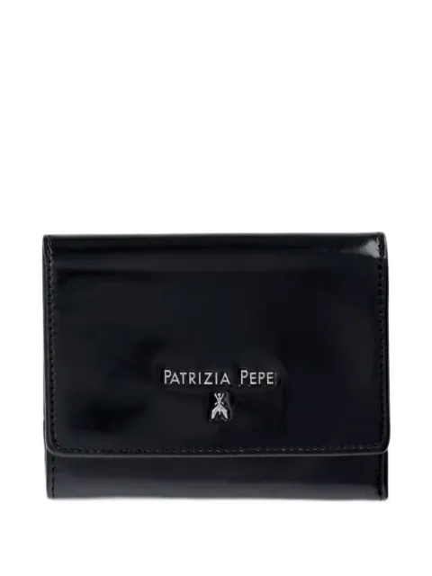 Patrizia Pepe logo-plaque patent-leather wallet