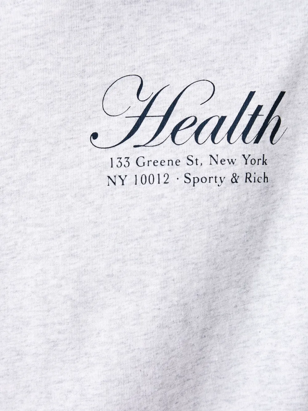 Sporty & Rich Health logo-print T-shirt Grijs