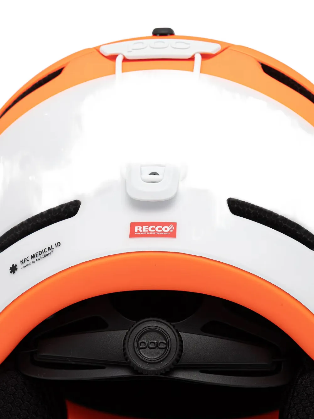 POC Skihelm met logo-print Oranje