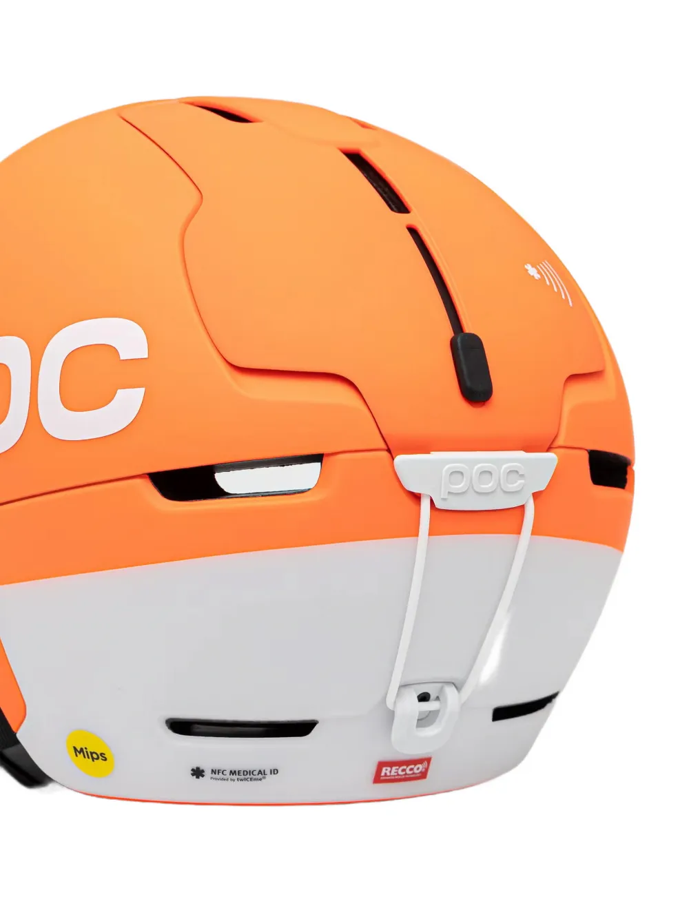 POC Skihelm met logo-print Oranje