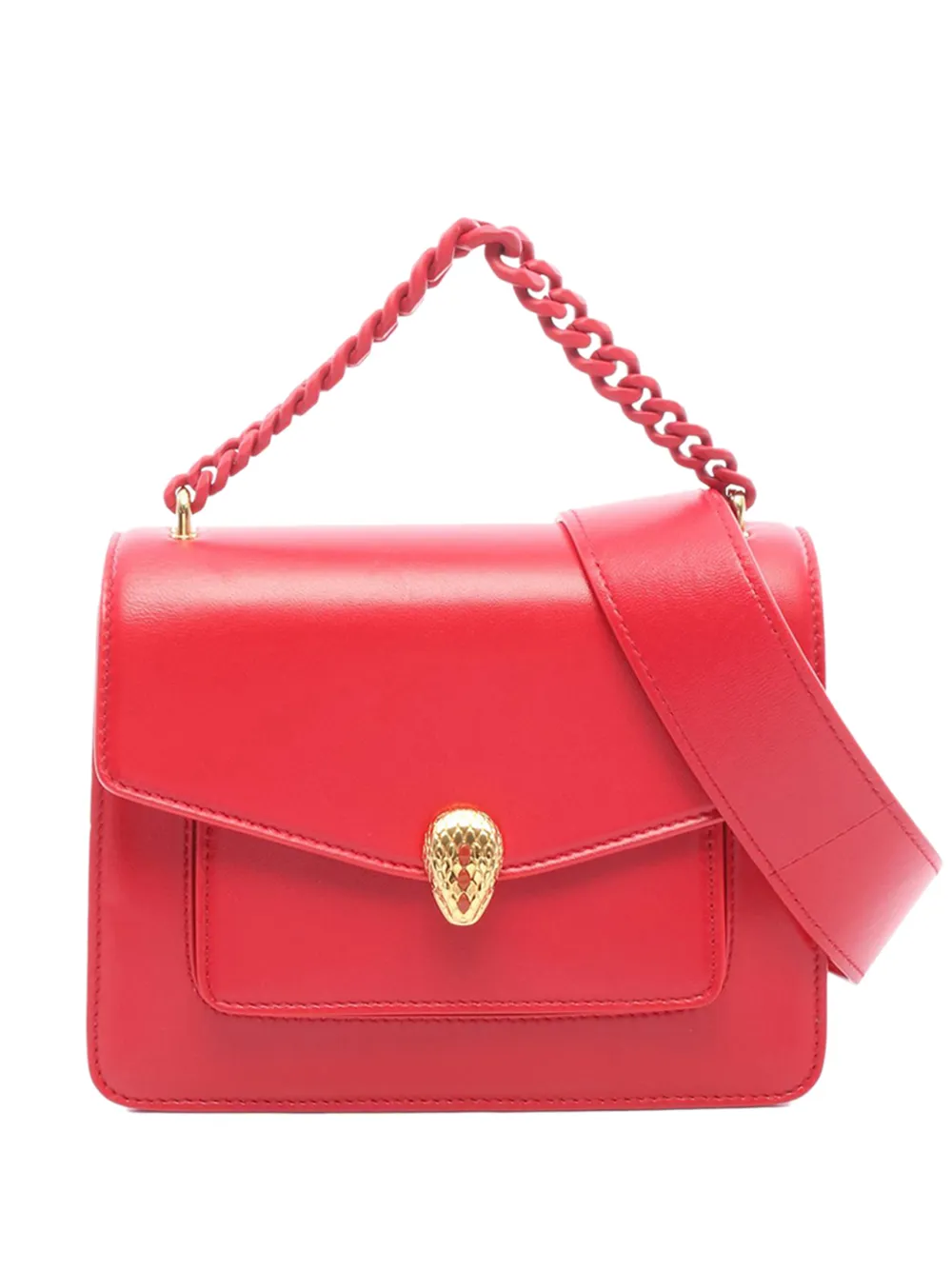 Bvlgari Pre-Owned sac à main Serpenti Forever Maxi Chain en cuir (2020-2026) - Rouge