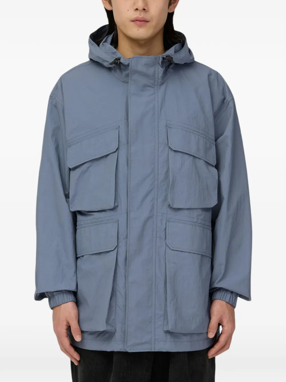 Snow Peak ripstop hooded jacket Blauw