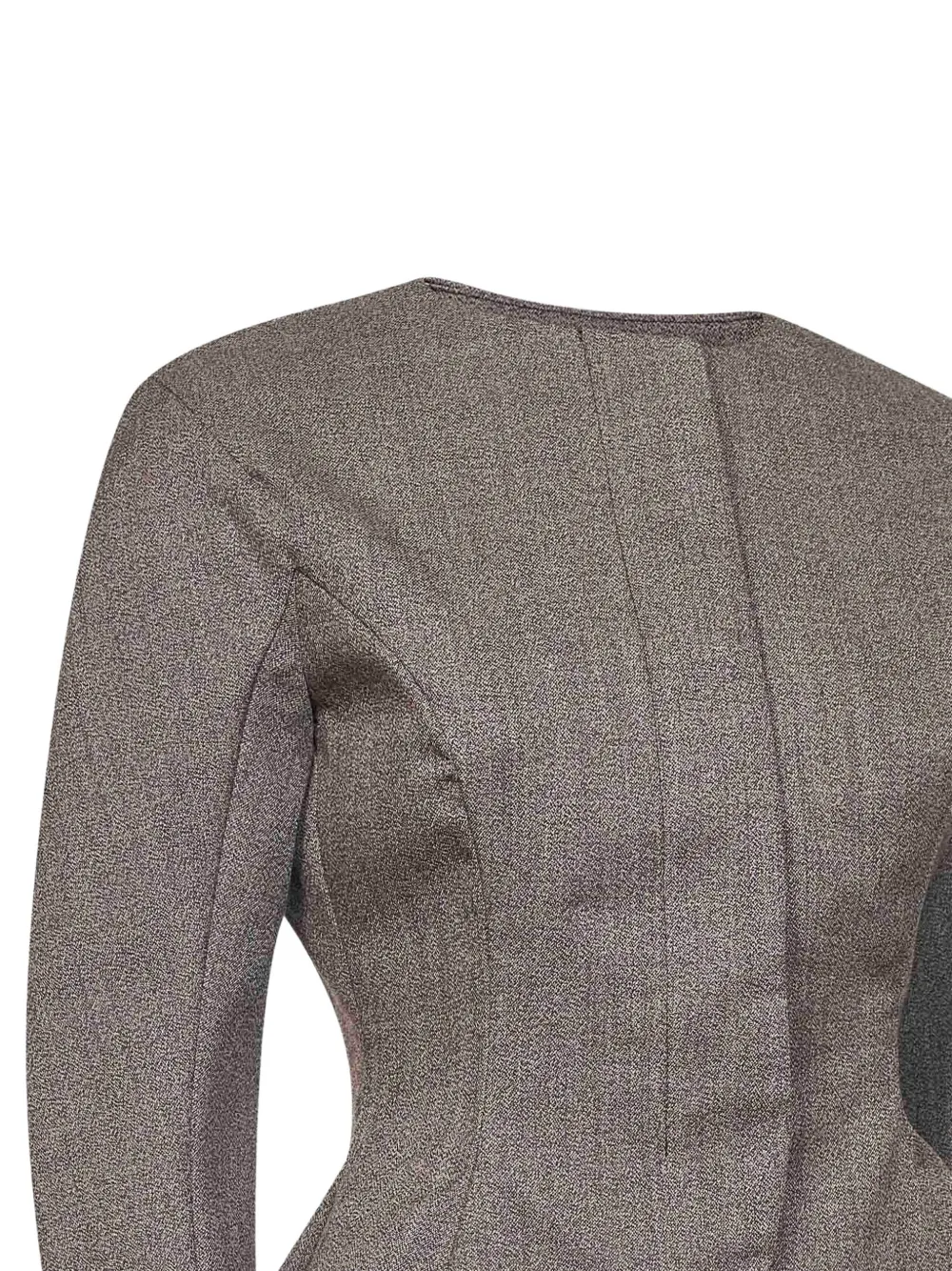 Jacquemus Jack met ronde hals en peplum-zoom Bruin