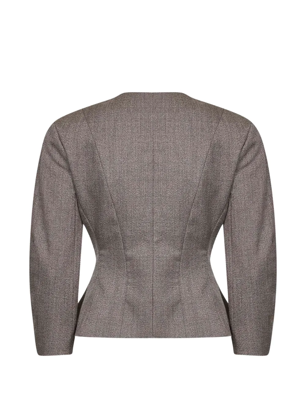 Jacquemus Jack met ronde hals en peplum-zoom Bruin