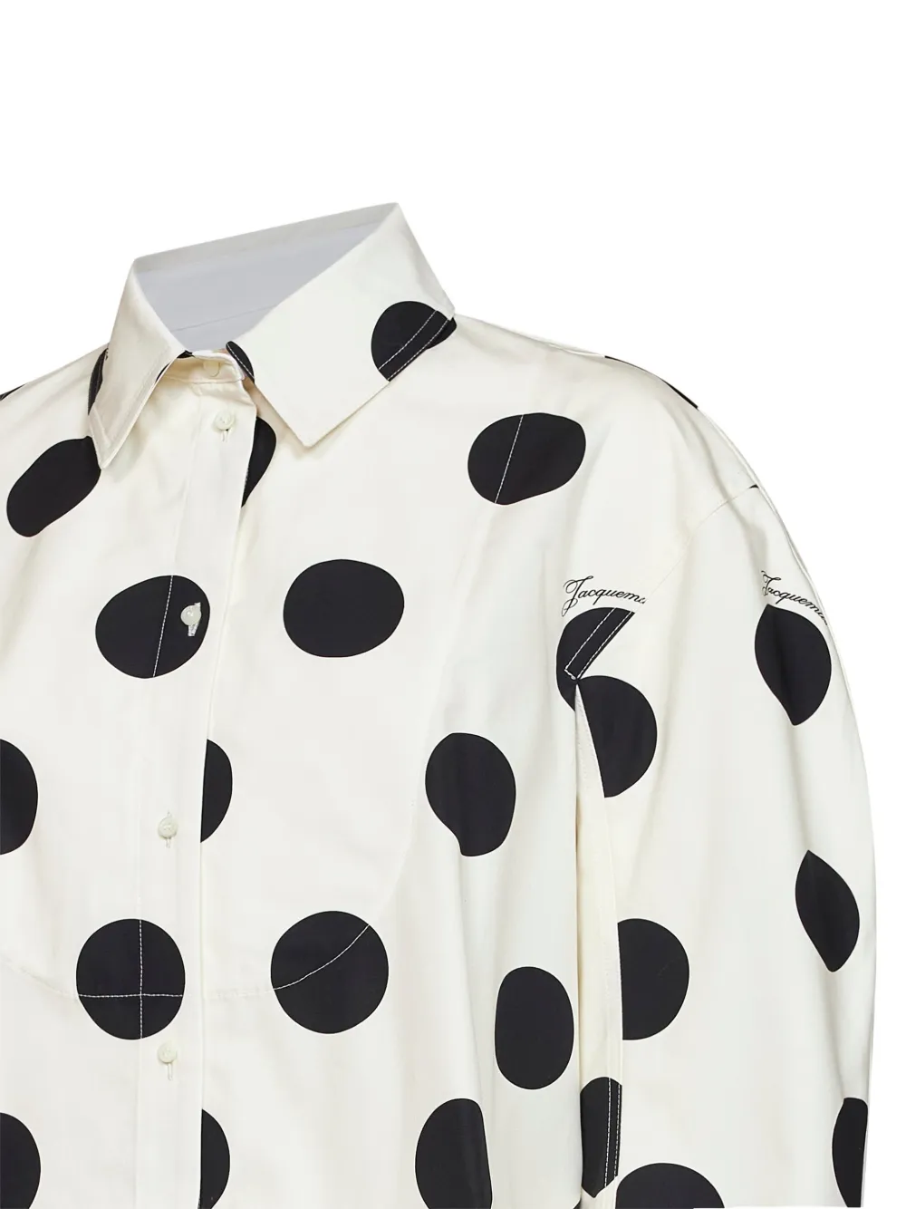Jacquemus The Citta katoenen popeline blouse Beige