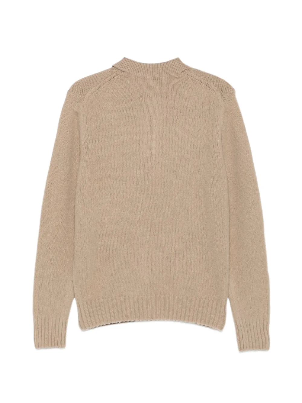ASPESI Gebreid poloshirt met knopenbies Beige