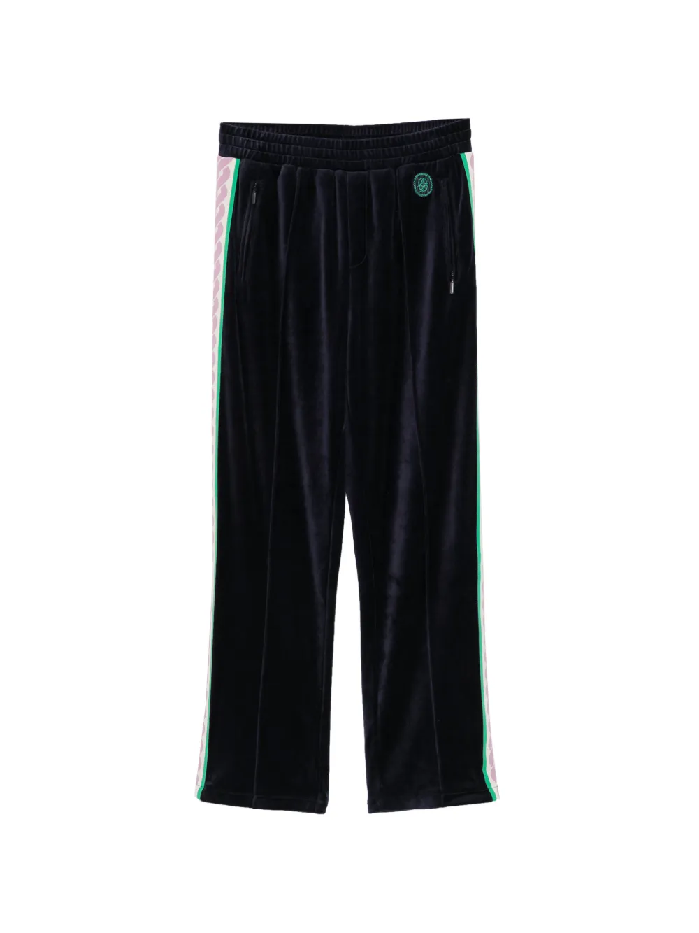 Drôle De Monsieur velvet side-stripe track pants - Bleu Drôle De Monsieur velvet side-stripe track pants - Bleu