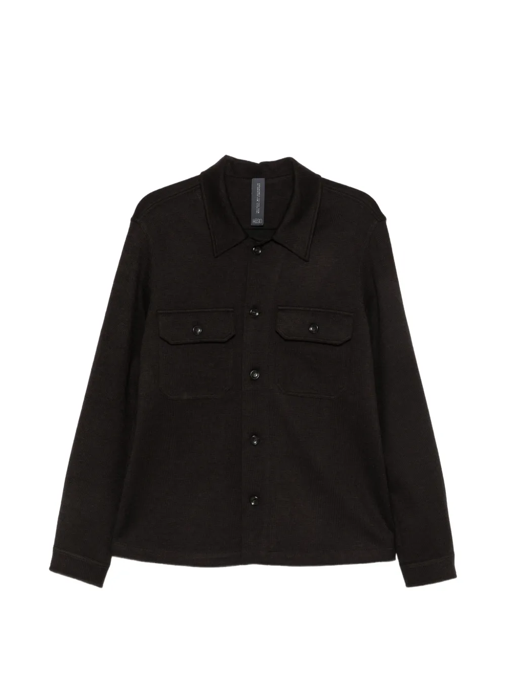 Hōsio Button-down Flap-pocket Shirt Jacket In Brown