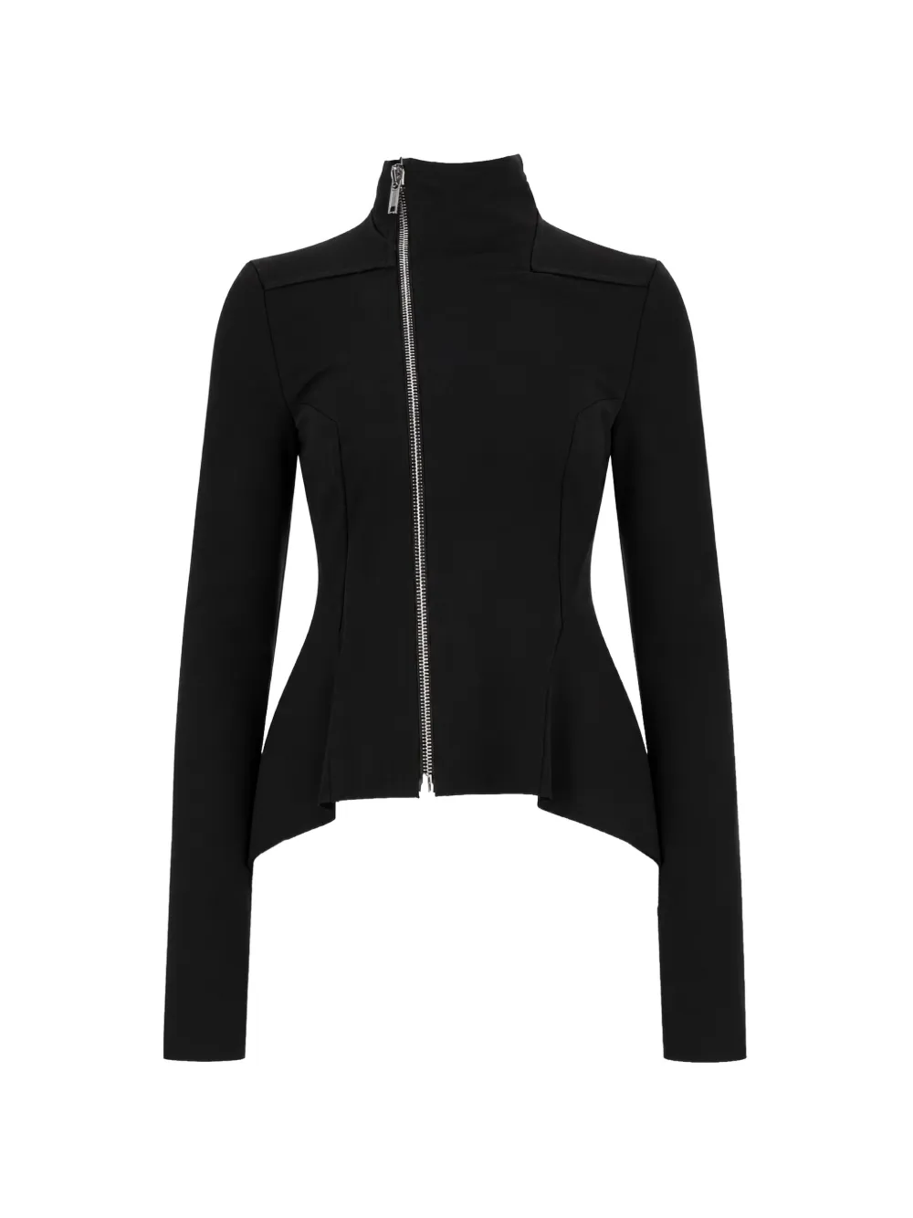Rick Owens Lilies Naska asymmetrisch jack met peplumzoom Zwart