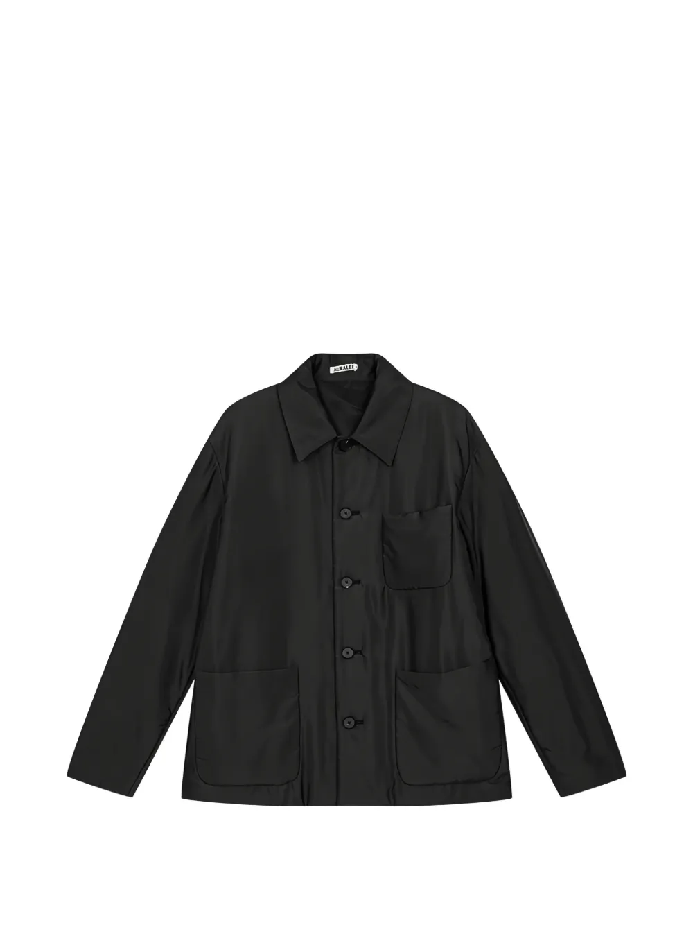 Auralee Padded Buttoned Jacket In 黑色