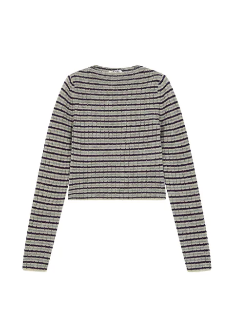 Auralee striped rib-knit sweater