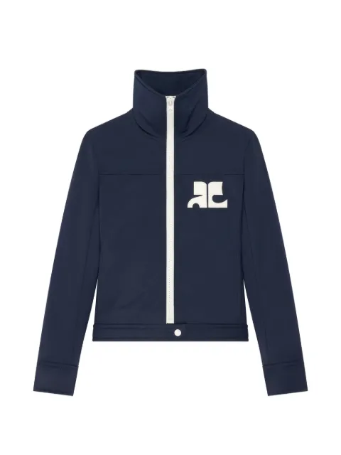Courrèges logo-patch zip-up jacket