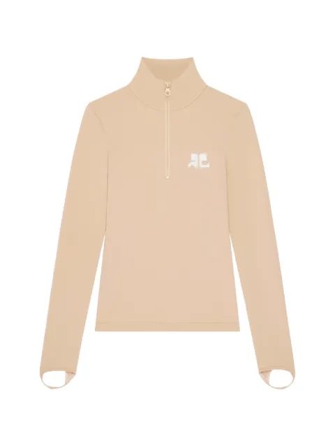 Courrèges top con cuello alto y cierre