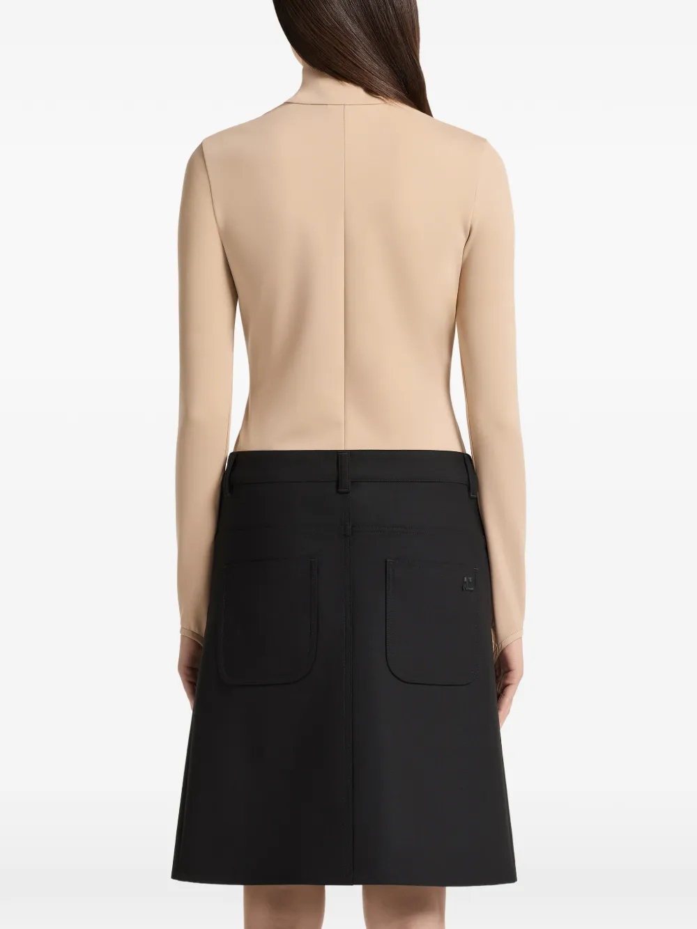 Courrèges Top met hoge hals en rits Beige