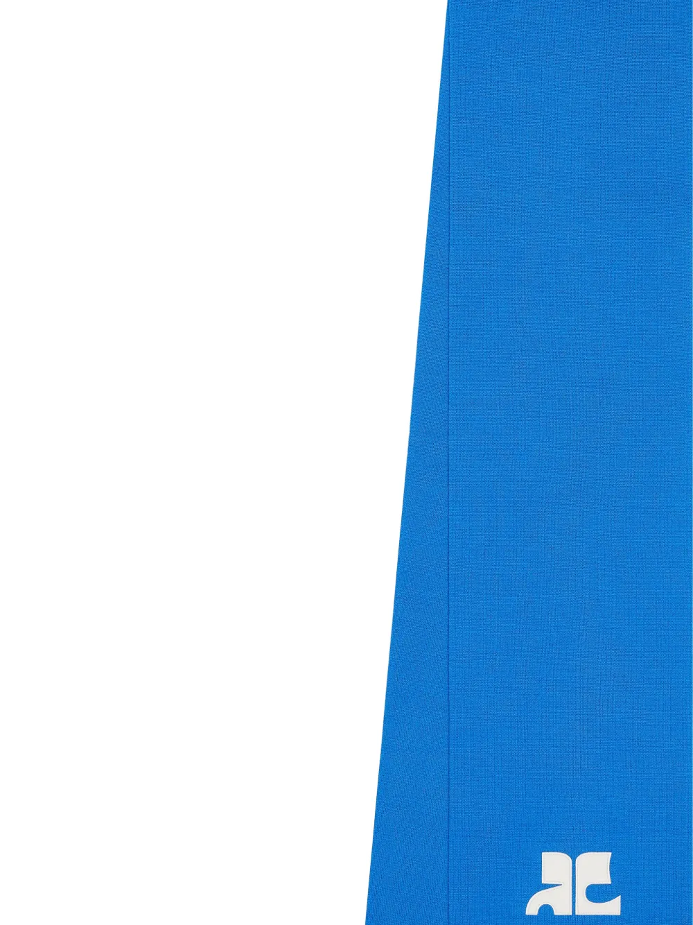 Courrèges AC sjaal van merinowol met logo-patch Blauw