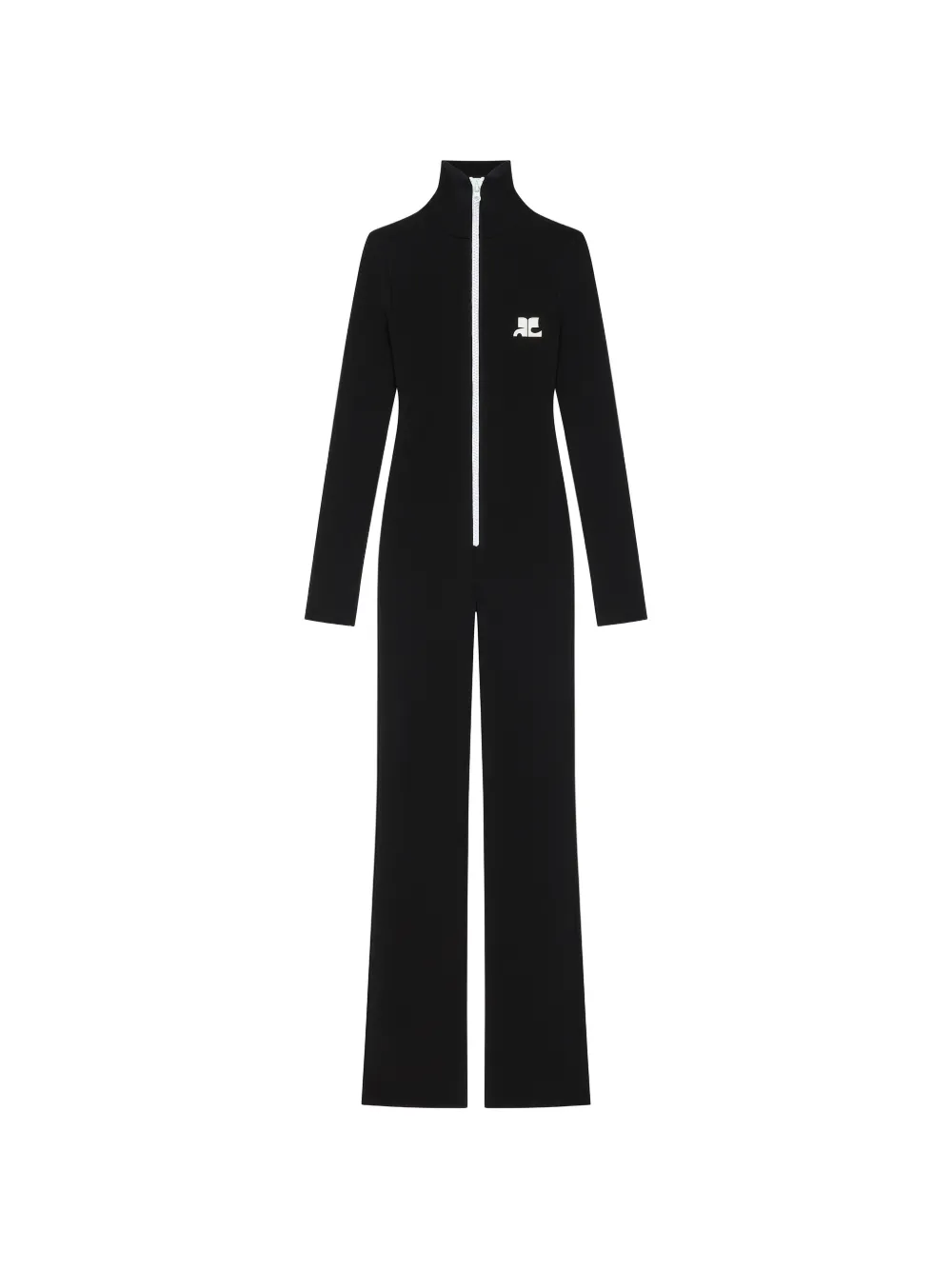 Courrèges rib-knit zipped jumpsuit