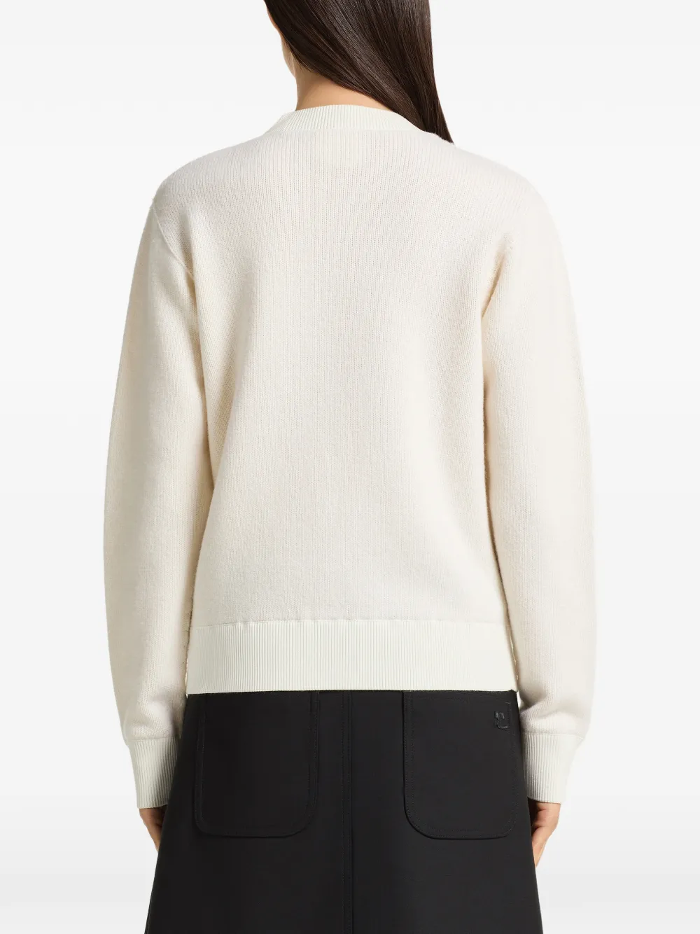 Courrèges Trui met logo-patch en rits op de schouder Beige