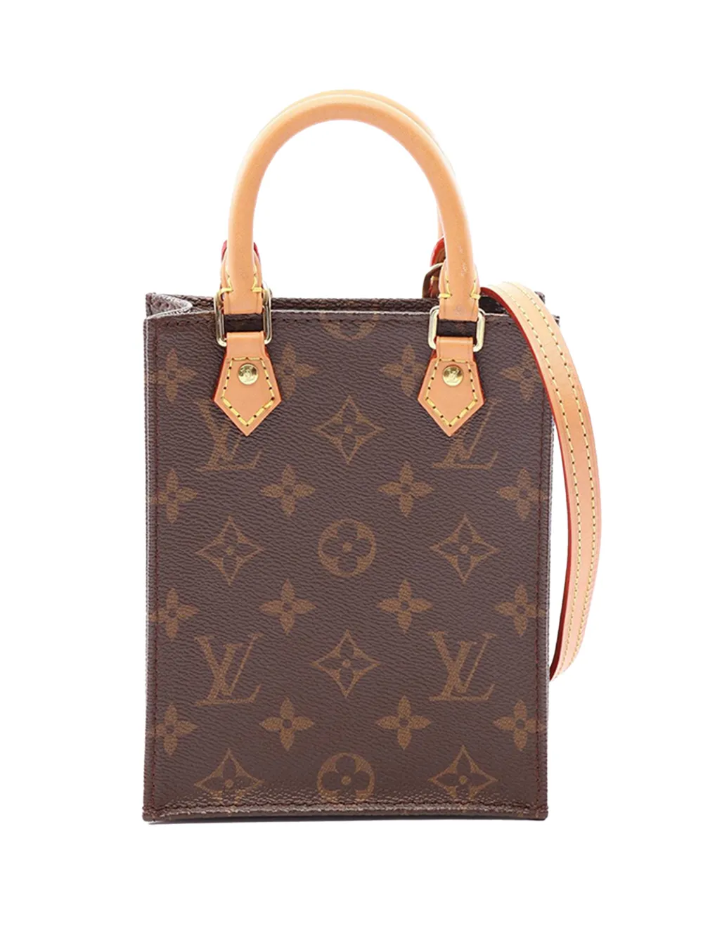 Louis Vuitton Pre-Owned 2020 Monogram Petit Sac Plat satchel - Brown
