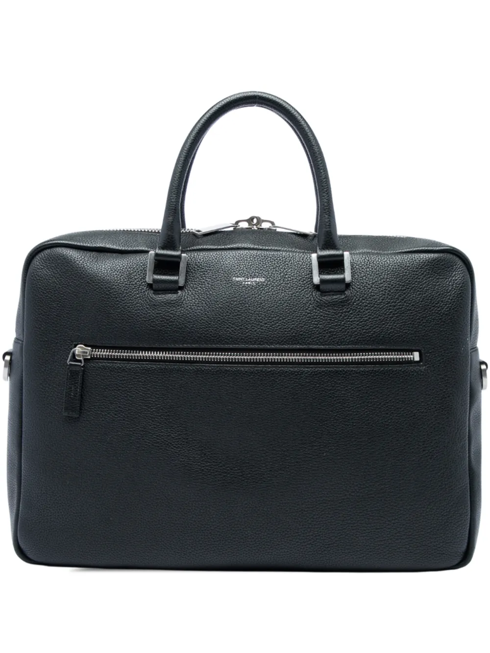 Saint Laurent Pre-Owned sacoche en cuir (2021) - Noir
