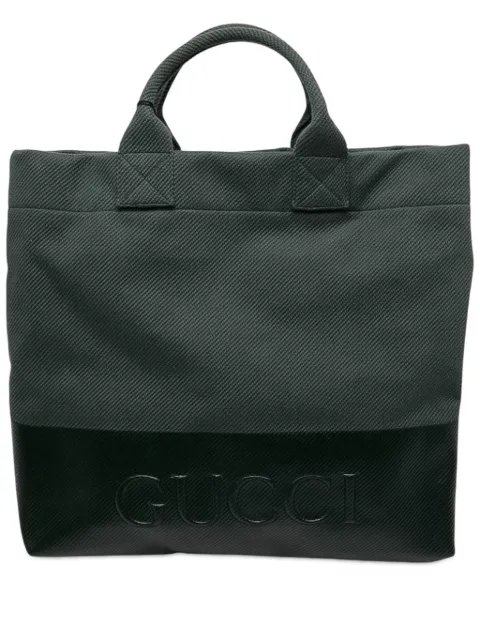 Gucci Pre-Owned Borsa tote in tela con logo goffrato 2016-2026