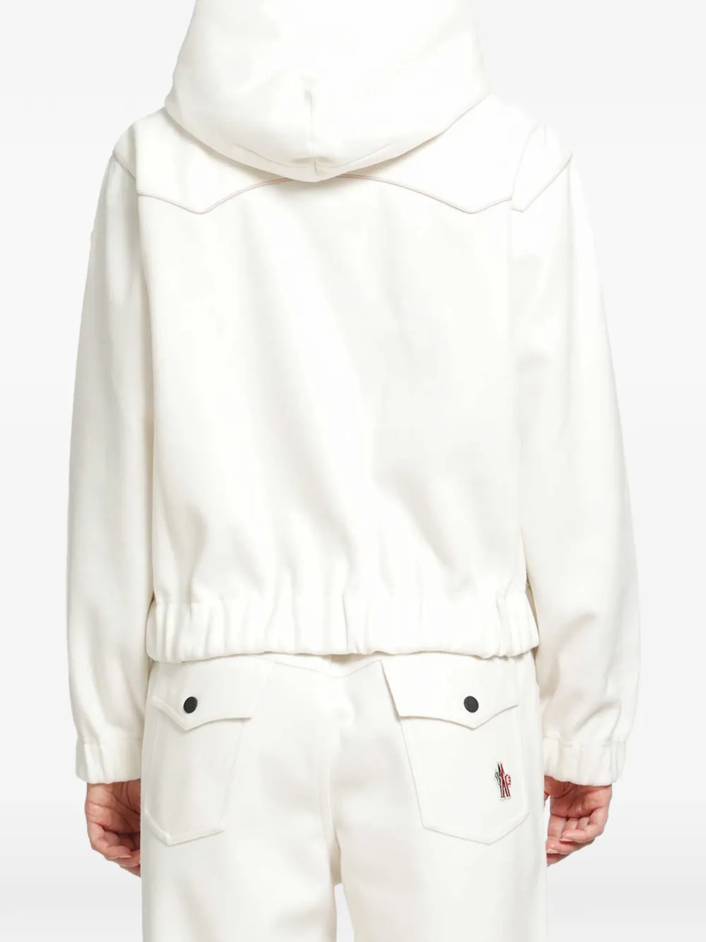 Moncler Grenoble logo-patch hoodie Beige