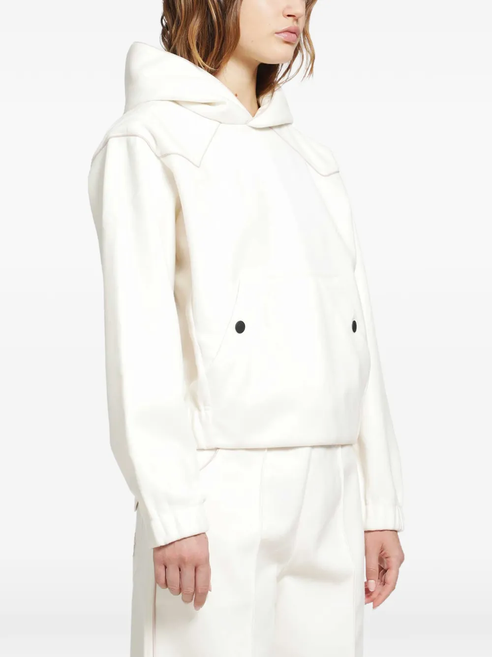 Moncler Grenoble logo-patch hoodie Beige