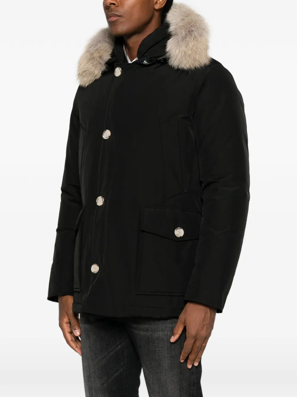 Woolrich Arctic parka met afneembare afwerking Zwart