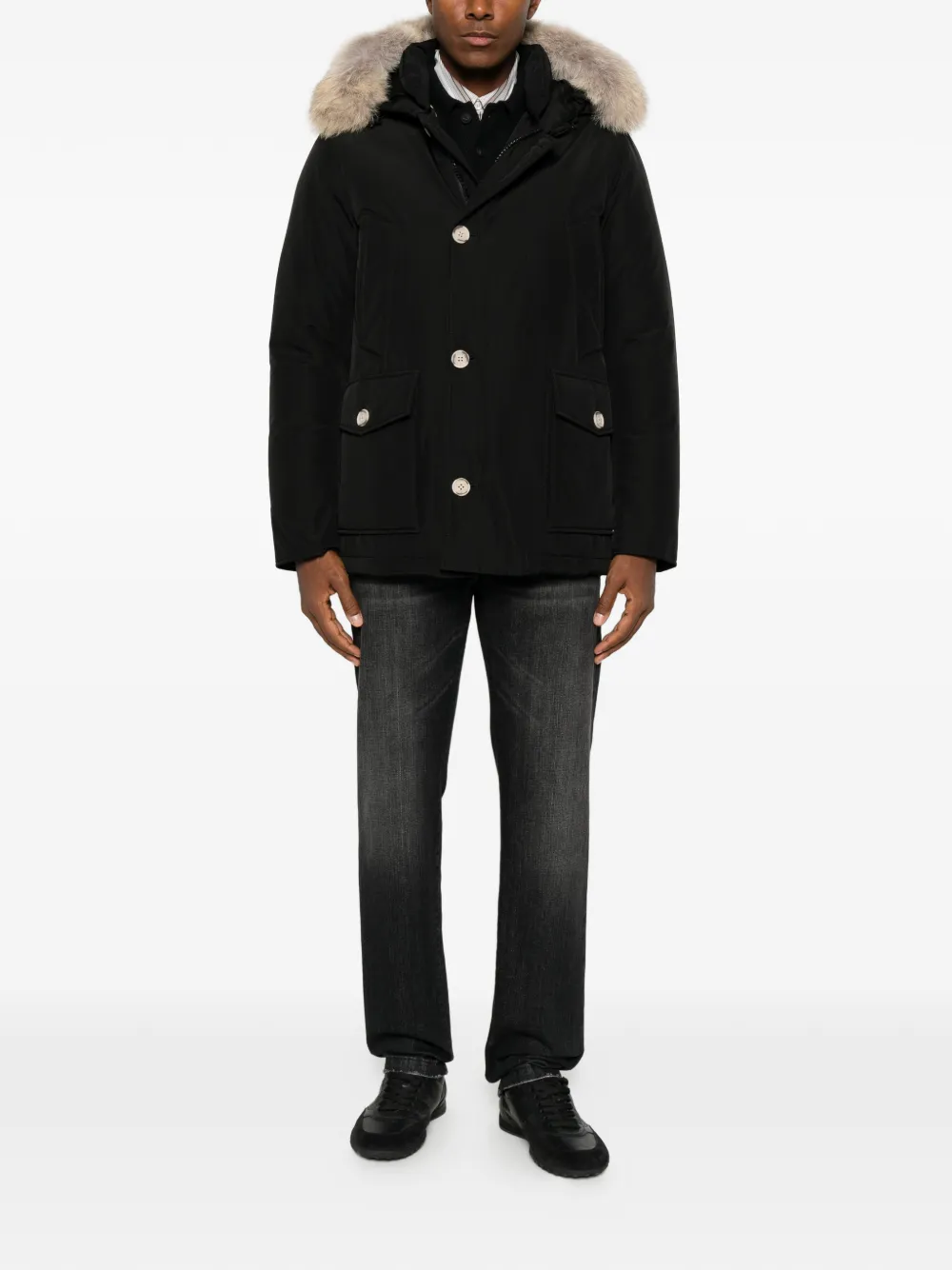 Woolrich Arctic parka met afneembare afwerking Zwart