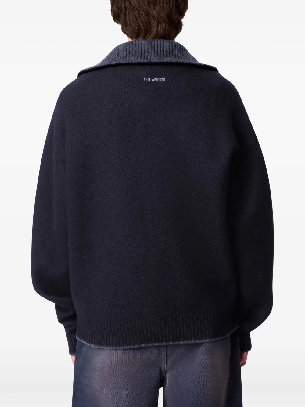 Axel Arigato Trace half-zip sweater Zwart