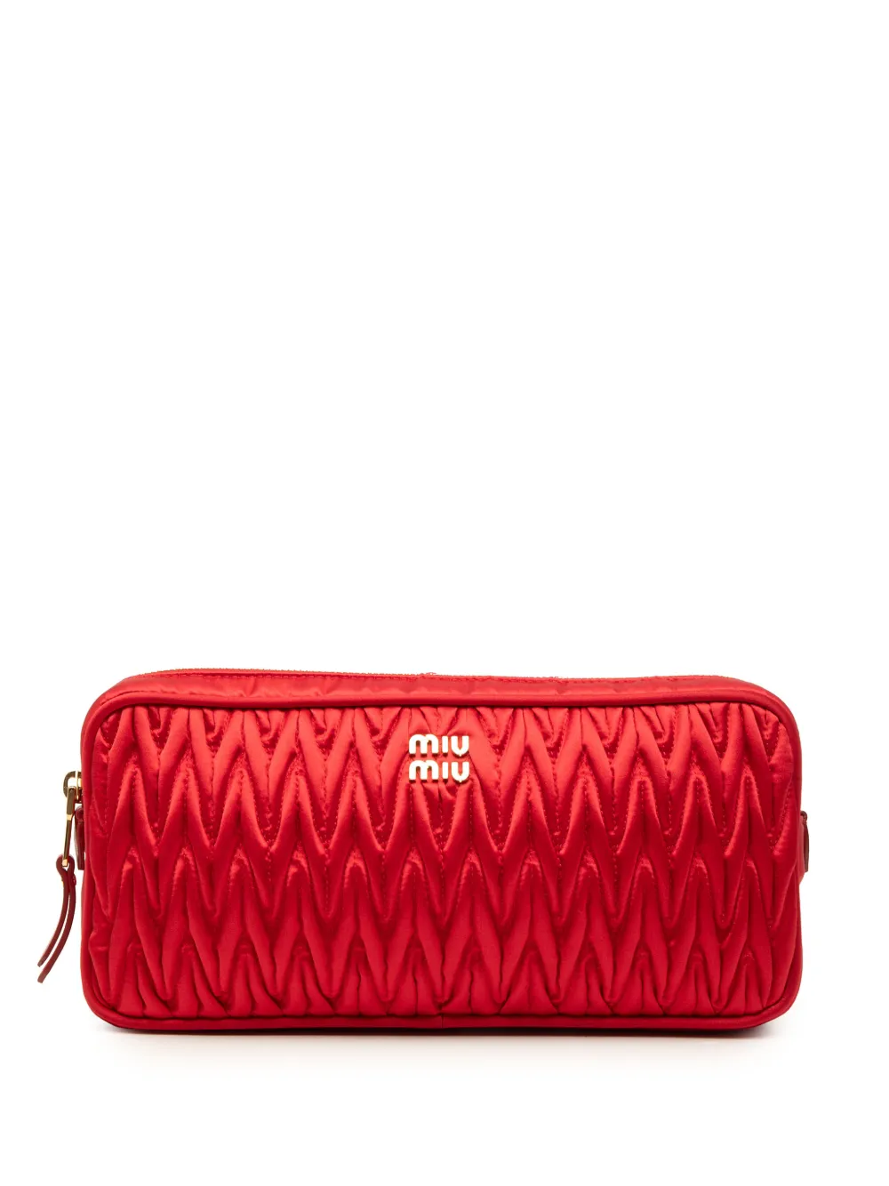 Miu Miu Pre-Owned pochette matelassé en cuir nappa (2010-2026) - Rouge Miu Miu Pre-Owned pochette matelassé en cuir nappa (2010-2026) - Rouge