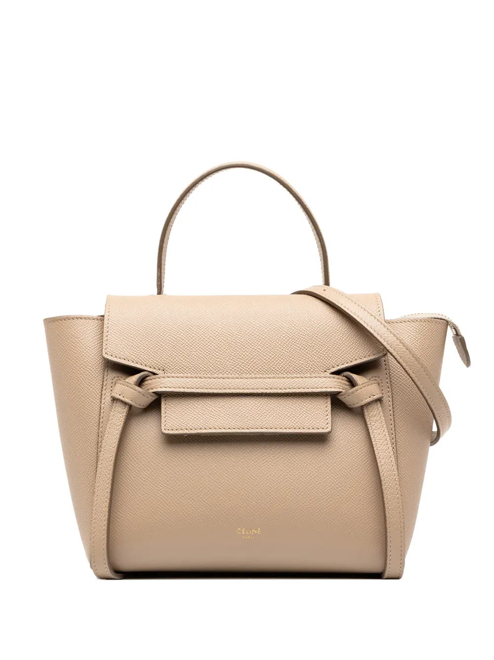 Celine Pre-Owned 2021 Nano Grained Calfskin Belt Bag satchel - Nude