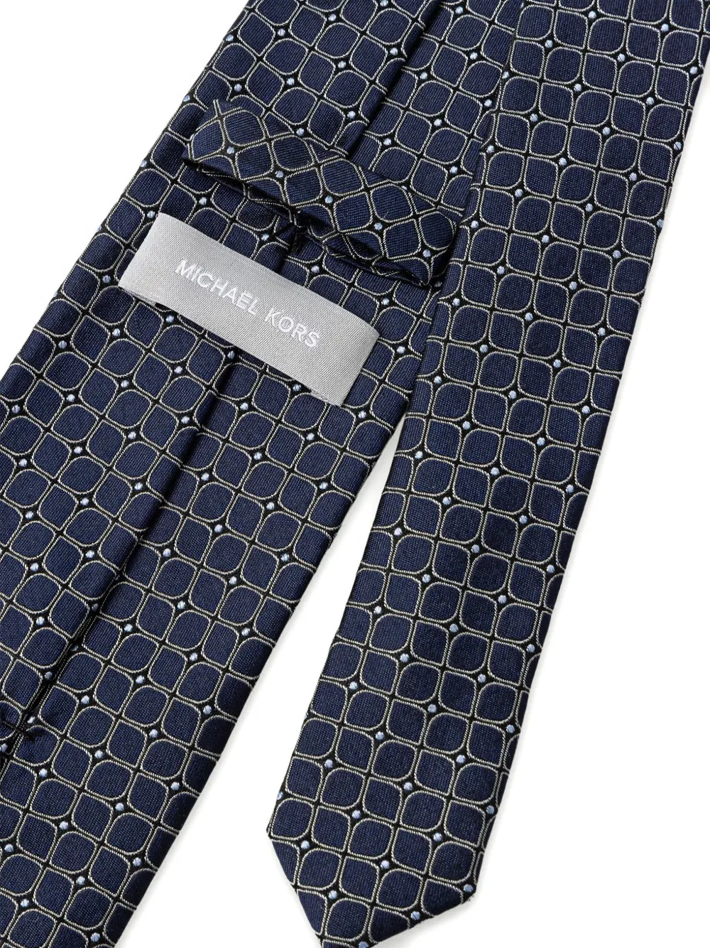 Michael Kors Zijden stropdas met geometrisch patroon Blauw