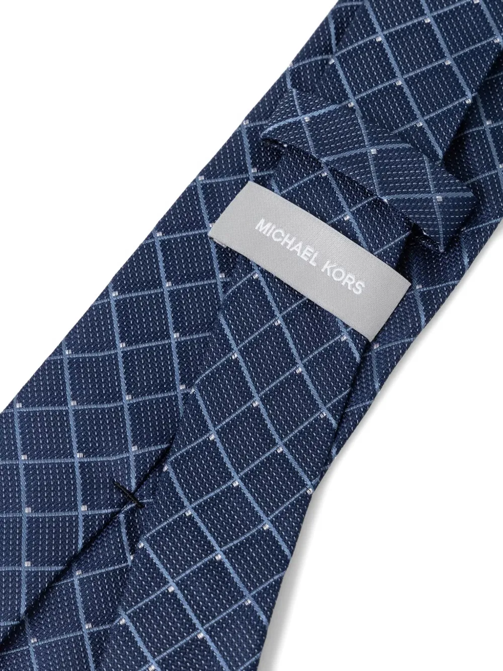 Michael Kors Geruite stropdas Blauw