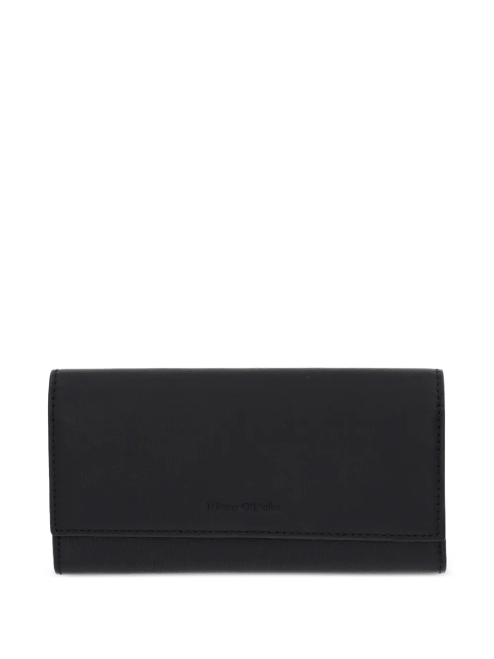 Marc O'Polo logo-debossed foldover wallet - Nero