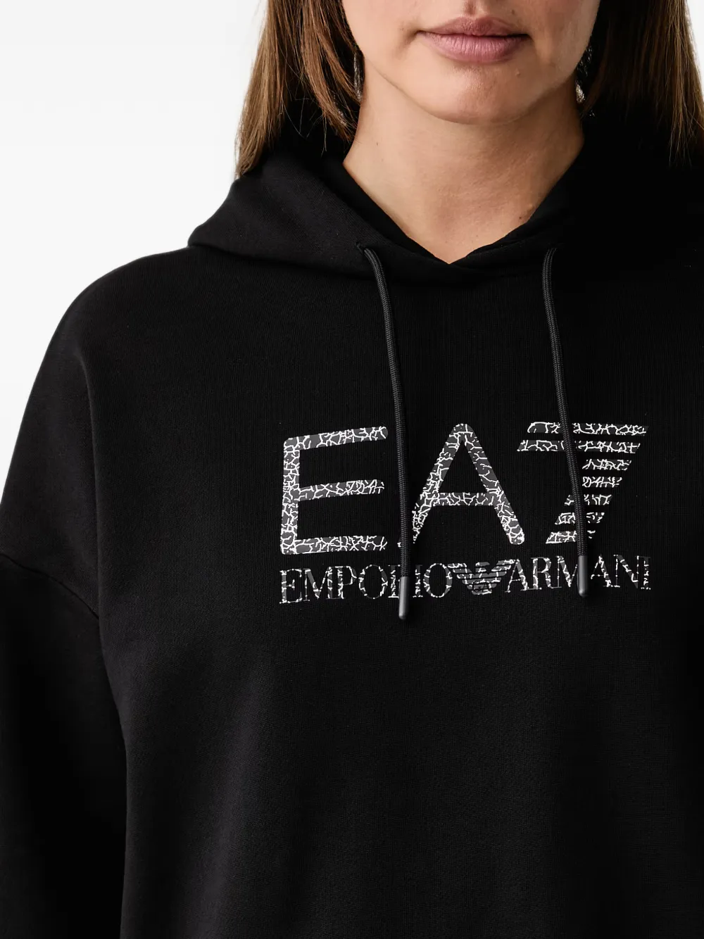 Ea7 Emporio Armani Hoodie met logoprint Zwart
